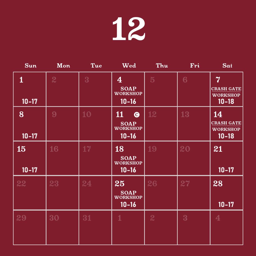 毎月カレンダー2019年12月